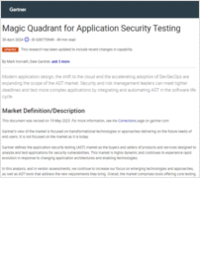 Gartner Magic Quadrant for Application Security Testing