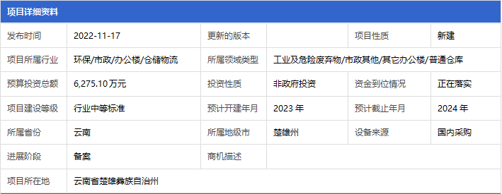 11月固体废弃物项目汇总（四）