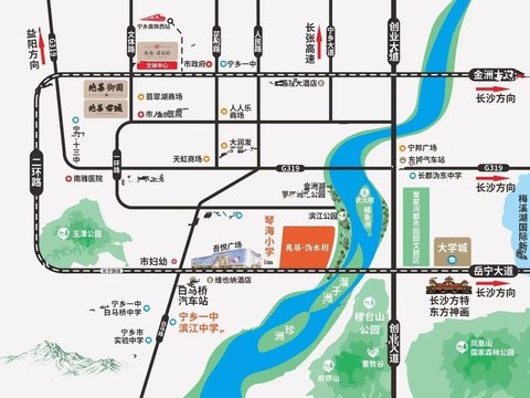 兆基沩水玥位置交通图