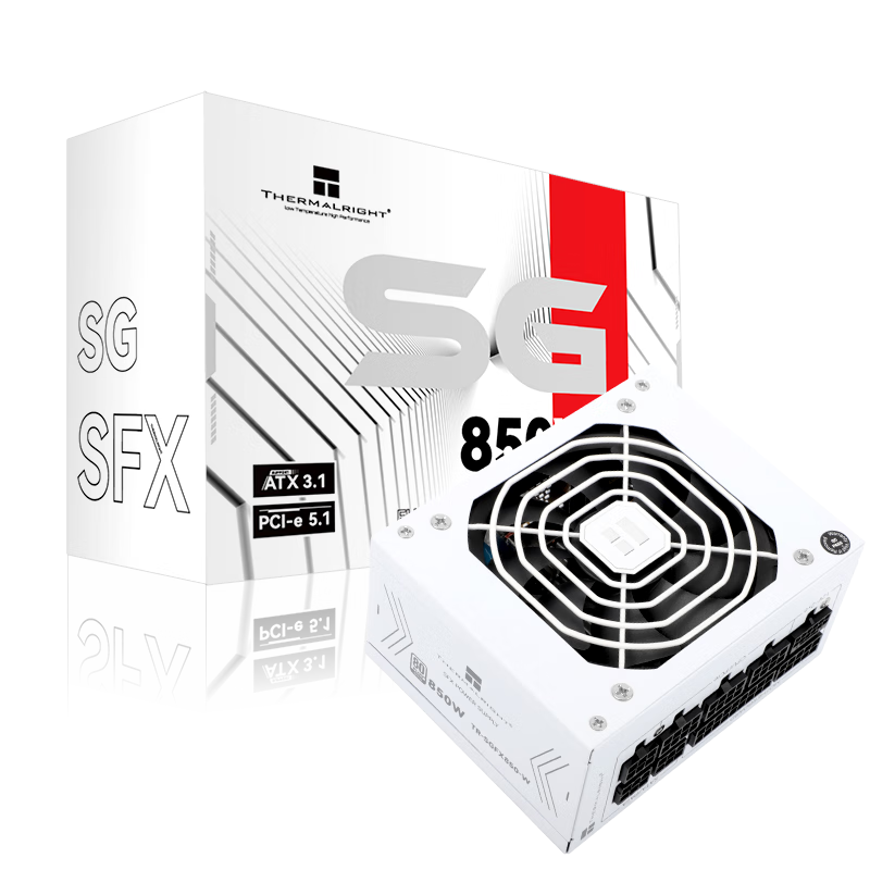 Thermalright(利民) 额定850W TR-SGFX850-W ATX3.1电源 金牌全模组 PCIE5.1全日系电解电容 SFX小尺寸电源