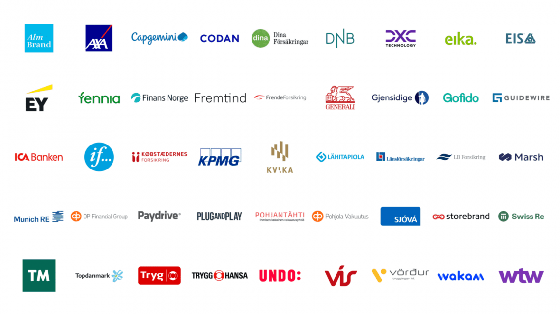 Logo grid of companies who attend our insurance event