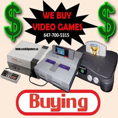 TURN YOUR OLD GAMES INTO CASH $$$ I'm a big-time collector paying you cash same day for all your old...