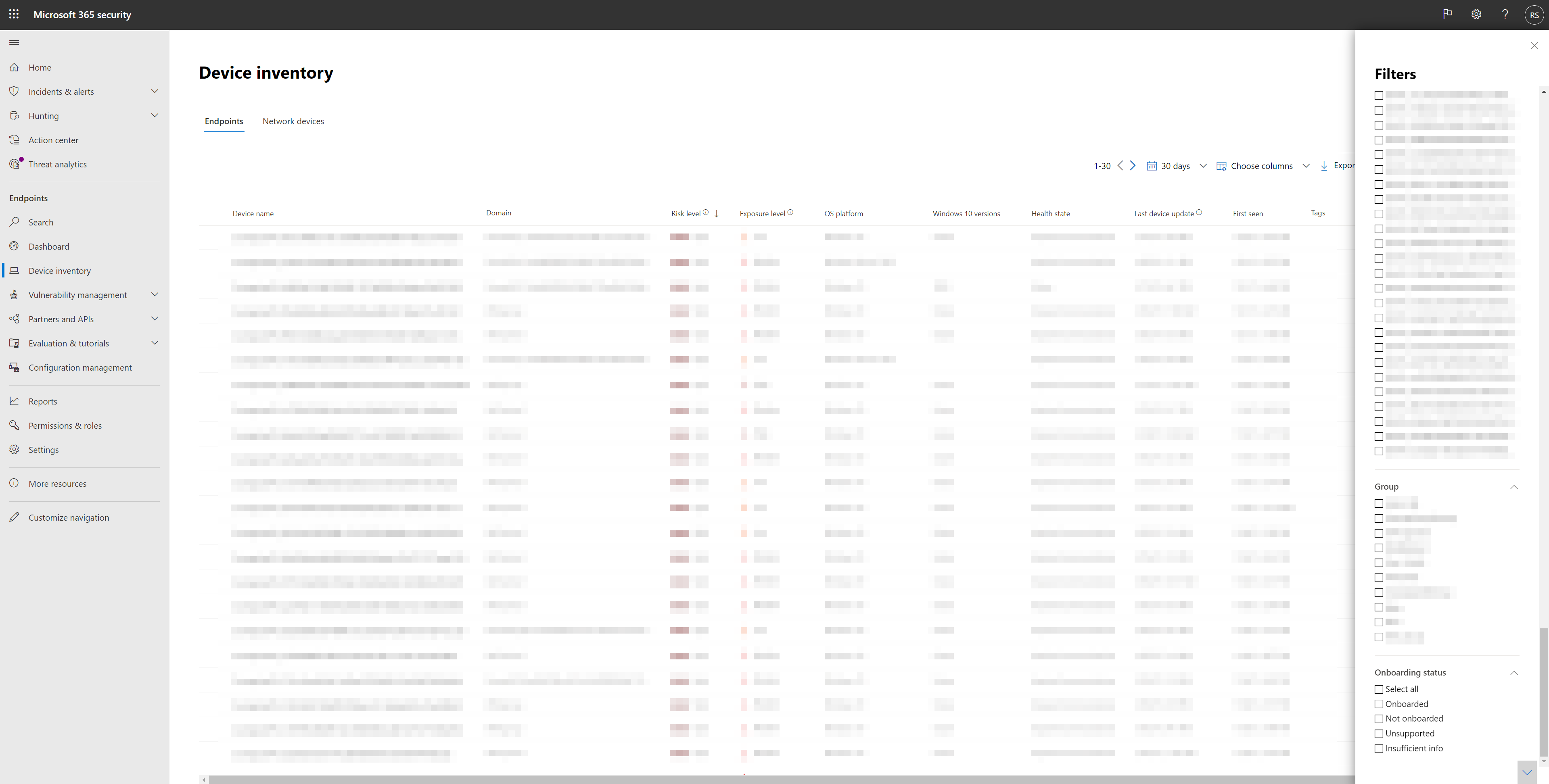 Der Gerätebestand Dashboard