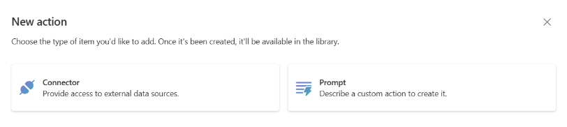 Choose new action type for Copilot for Dynamics 365 Customer Service