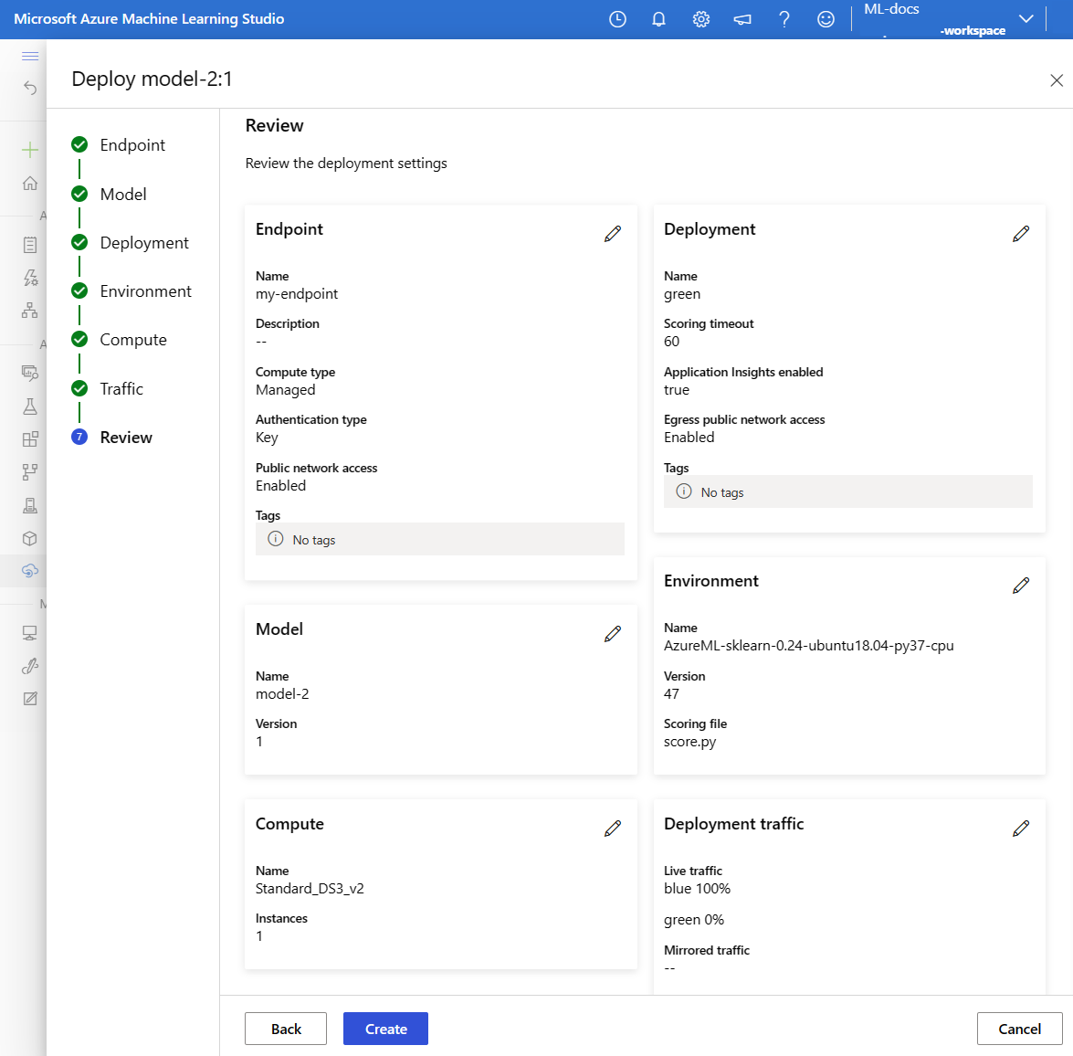 A screenshot of Add deployment option from Endpoint details page.