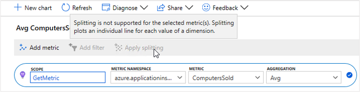 Screenshot that shows splitting support.