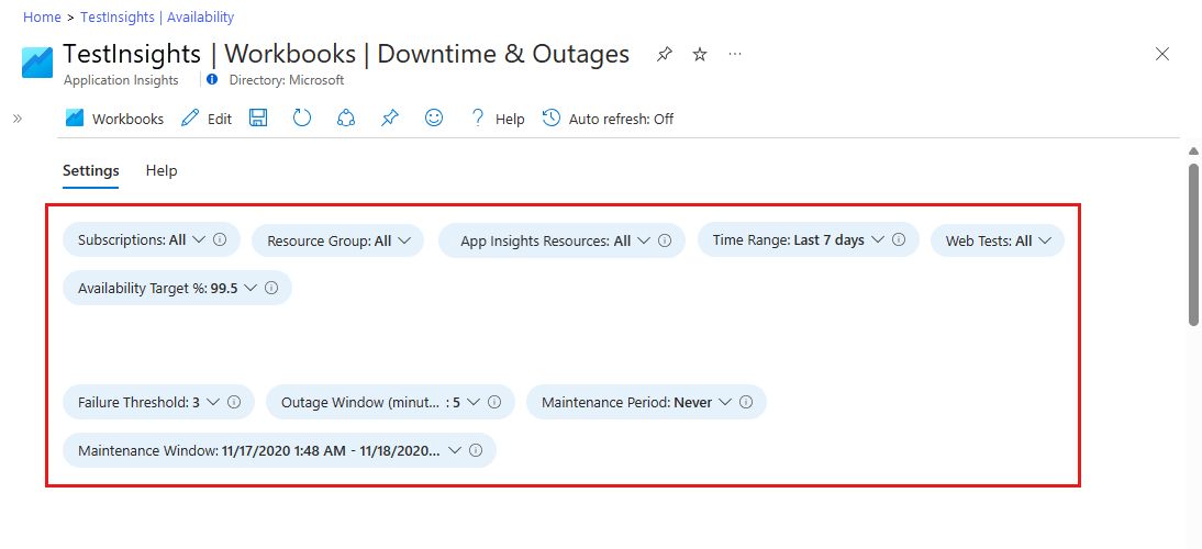  Screenshot that shows parameters.