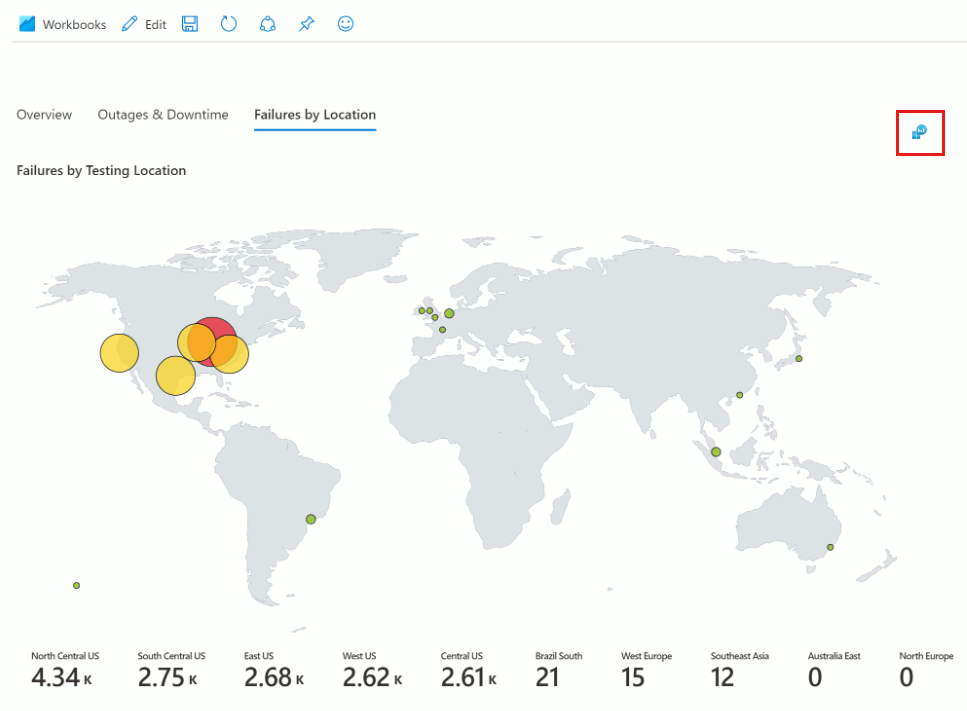 Screenshot that shows how to access a log query.