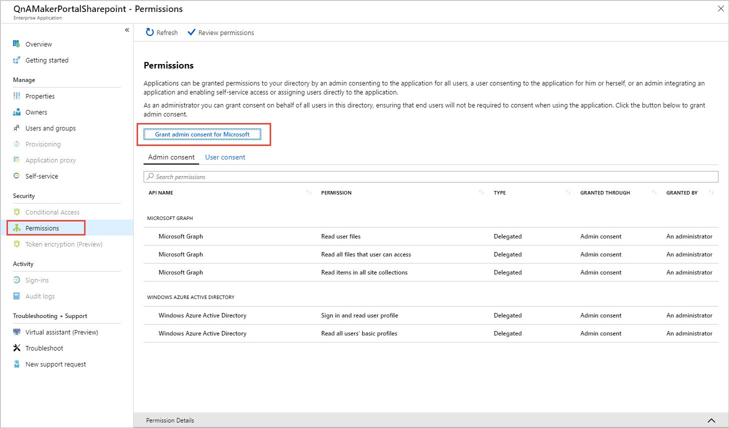 Select authenticated user for Active Directory Admin