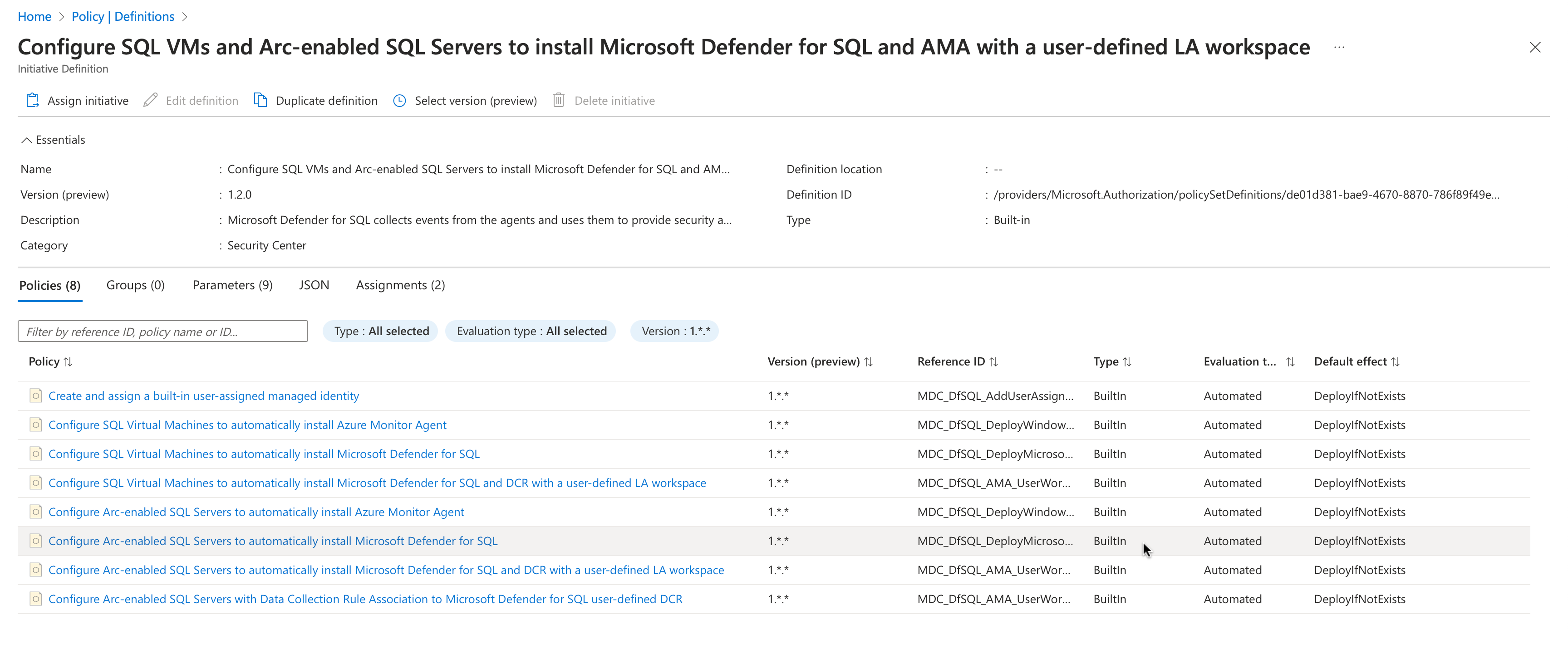 Screenshot of how to configure user-defined log analytics workspace.