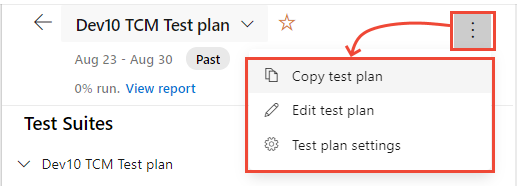 test plan header page