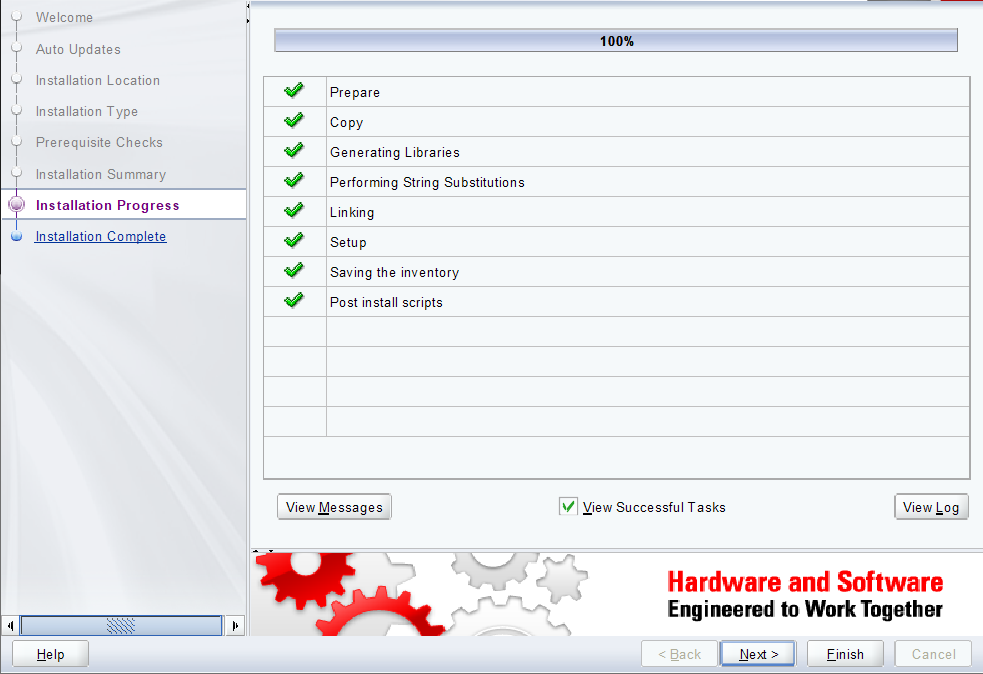 Windows - Oracle WebLogic Server Installation Progress.