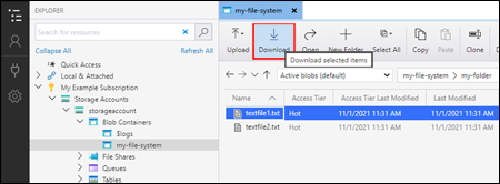 Microsoft Azure Storage Explorer - download blobs from a directory