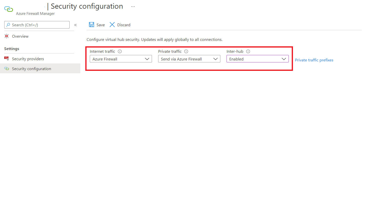 Screenshot showing how to configure routing policies.