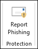 The Report Phishing add-in in Outlook.