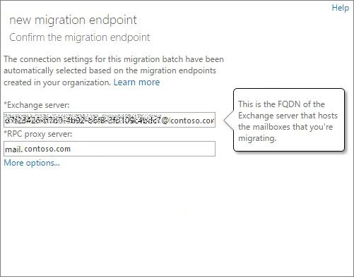 Confirmed connection for Outlook Anywhere endpoint.