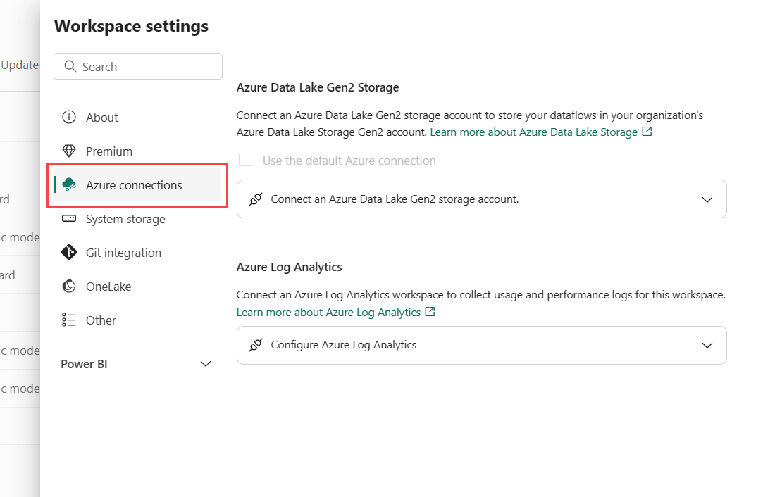 Screenshot showing Azure resource configuration.