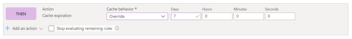 Example cache expiration action.