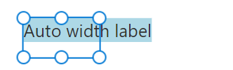 Auto width label.