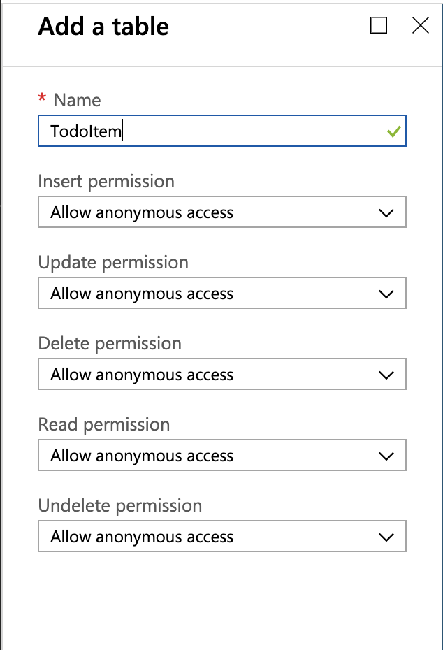 Node Easy Tables Add Table