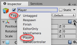 tagging the player object