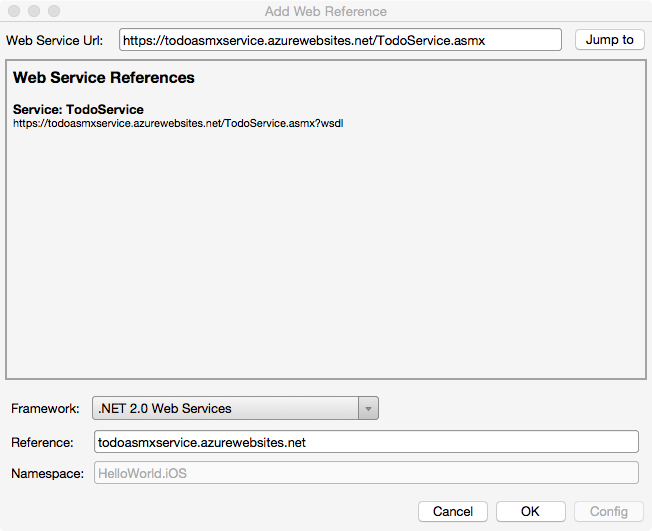 The web service URL can either be a hosted remote source or local file system resource accessible via the file path prefix