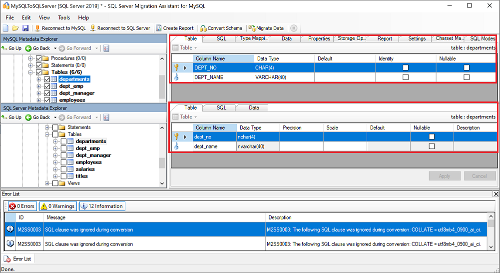 Screenshot that shows comparing and reviewing objects.