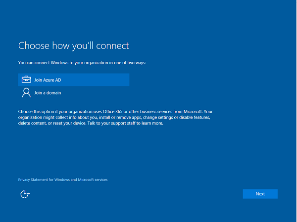 choose the domain or Microsoft Entra ID