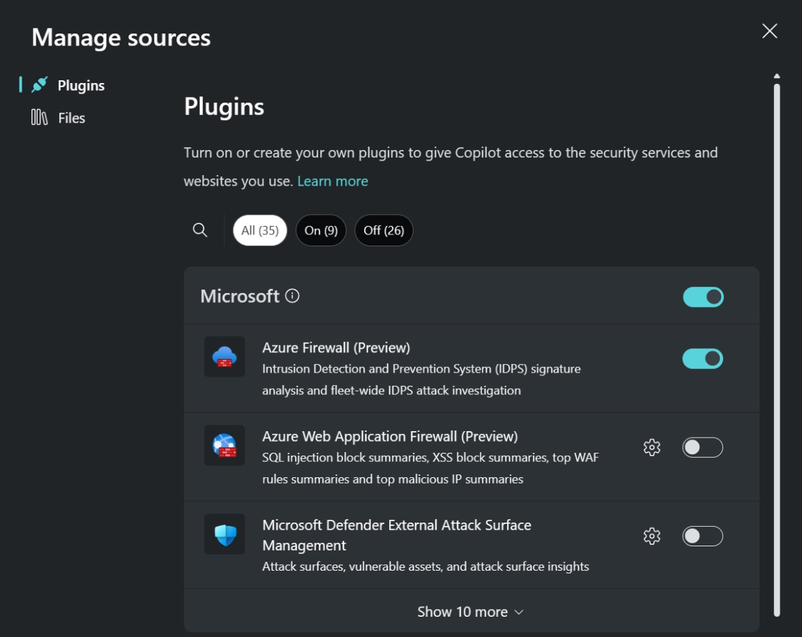 Captura de pantalla que muestra el complemento de Azure Firewall.