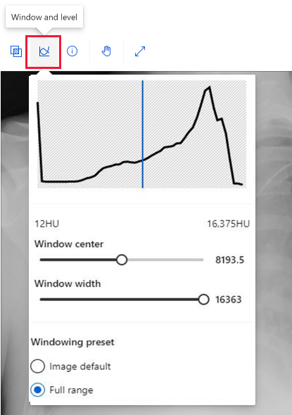 Window and level tool for DICOM images.