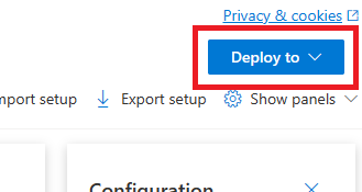 Capture d’écran montrant le bouton de déploiement du modèle dans Azure OpenAI Studio.