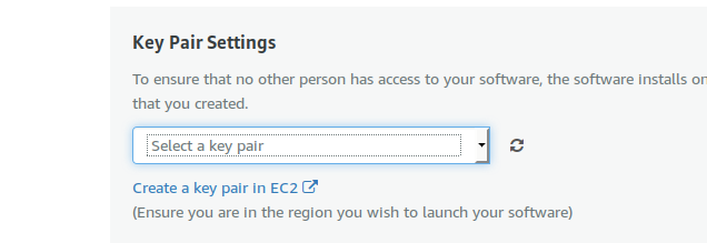 key pair settings