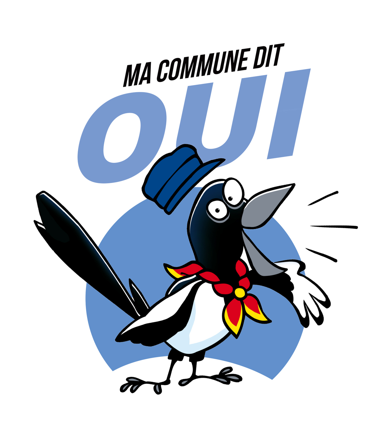 Logo du label Ma commune dit Oui aux langues régionales au format format vertical