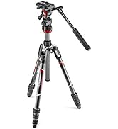 Manfrotto MVKBFRTC-LIVEUS Befree Live Carbon Fiber Video Tripod Kit with Fluid Head, M-Lock Twist...