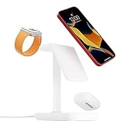 Twelve South HiRise 3 | 3-in-1 Magnetic Charging Station for MagSafe iPhones, AirPods and Apple W...