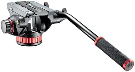 Manfrotto 502 Pro Video Head with 504PLONG Long Quick Release Mounting Plate and Flat Base