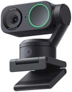 Insta360 Link 2 - PTZ 4K Webcam for PC/Mac, 1/2" Sensor, AI Tracking, HDR, AI Noise-Canceling Mic, Gesture Control for Streaming, Video Calls, Gaming, Works with Zoom, Teams, Twitch & More