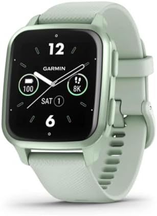 Garmin Venu® Sq 2 GPS Smartwatch, All-Day Health Monitoring, Long-Lasting Battery Life, AMOLED Display, Cool Mint