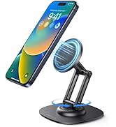 OMOTON 360°Rotating Magnetic Phone Stand for Desk, Adjustable Foldable Aluminum for MagSafe Phone...