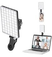 Newmowa 60 LED High Power Rechargeable Clip Fill Video Light with Front & Back Clip, Adjusted 3 L...