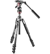 Manfrotto Befree Travel, Light Weight, Fluid Drag System Professional Video Tripod, Black (MVKBFR...