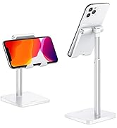 Cell Phone Stand, OMOTON Adjustable Angle Height Desk Phone Dock Holder for iPhone SE 2/11 / 11 P...