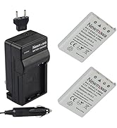 Newmowa EN-EL5 Replacement Battery (2-Pack) and Charger Kit for Nikon EN-EL5 Coolpix P530, P520, ...