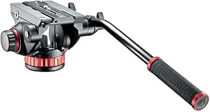 Manfrotto 502 Pro Video Head with 504PLONG Long Quick Release Mounting Plate and Flat Base