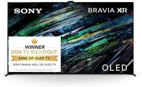 Sony QD-OLED 77 inch BRAVIA XR A95L Series 4K Ultra HD TV: Smart Google TV with Dolby Vision HDR and Exclusive Gaming Features for The PlayStation® 5 XR77A95L- Latest Model,Black