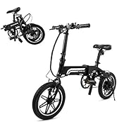 Swagtron Swagcycle EB-5 Lightweight Aluminum Folding Electric Bike with Pedals