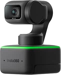 Insta360 Link - PTZ 4K Webcam with 1/2&#34; Sensor, AI Tracking, Gesture Control, HDR, Noise-Canceling Microphones, Specialized Modes, Webcam for Laptop, Video Camera for Video Calls, Live Streaming