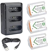 NP-BX1 Newmowa Replacement Battery (3-Pack) and 3-Channel USB Charger Set for Sony NP-BX1 and Son...