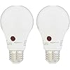 Amazon Basics A19 Dusk to Dawn Sensor LED Light Bulb, 60 Watt Equivalent, Energy Efficient 9W, E26 Standard Base, Soft White 2700K, Non-Dimmable, 10,000 Hour Lifetime, 2-Pack