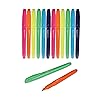 Amazon Basics Chisel Tip, Fluorescent Ink Highlighters, Assorted Colors - Pack of 12